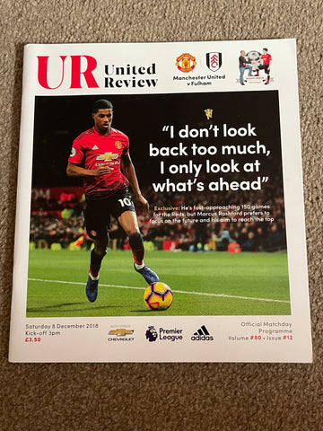 Manchester United - United Review v Fulham Premier League Programme