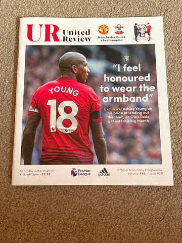 Manchester United - United Review v Southampton Premier League Programme