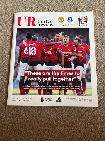 Manchester United - United Review v Everton Premier League Programme